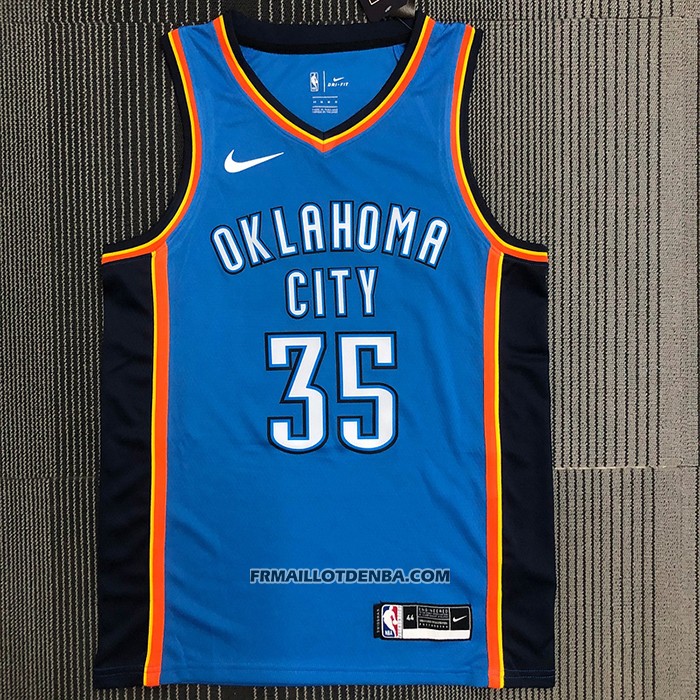 Maillot Oklahoma City Thunder Kevin Durant NO 35 Icon Bleu